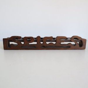Vintage Wooden Spice Rack